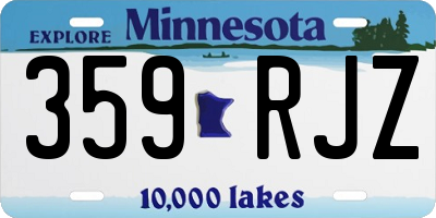 MN license plate 359RJZ