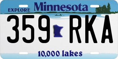 MN license plate 359RKA