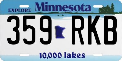 MN license plate 359RKB