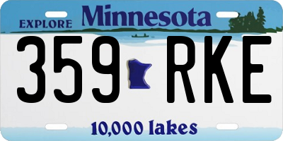 MN license plate 359RKE