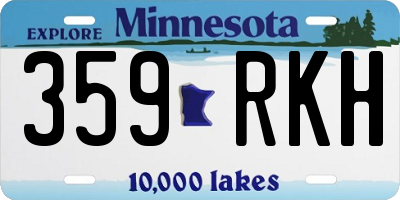 MN license plate 359RKH
