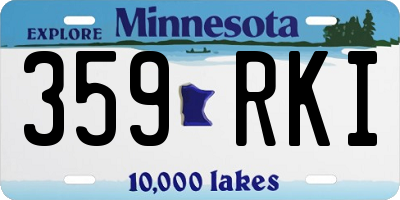 MN license plate 359RKI