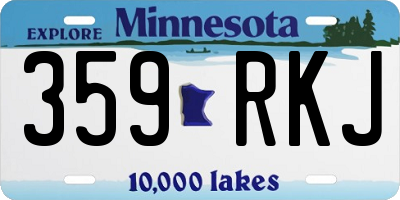 MN license plate 359RKJ