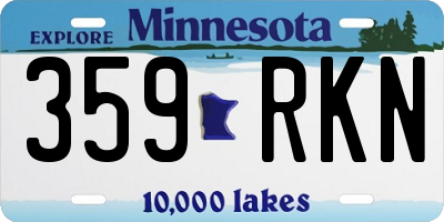 MN license plate 359RKN