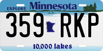 MN license plate 359RKP