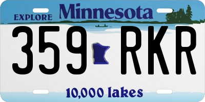 MN license plate 359RKR
