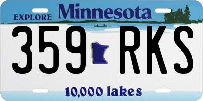 MN license plate 359RKS