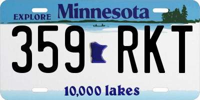 MN license plate 359RKT