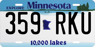 MN license plate 359RKU