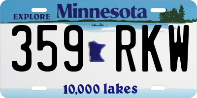 MN license plate 359RKW