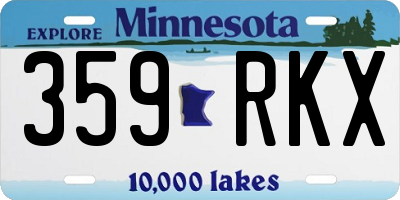 MN license plate 359RKX
