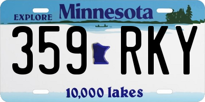 MN license plate 359RKY