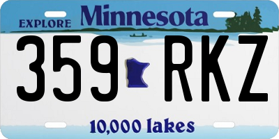 MN license plate 359RKZ