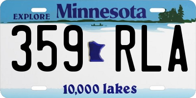 MN license plate 359RLA