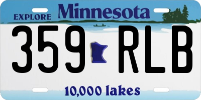 MN license plate 359RLB