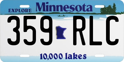 MN license plate 359RLC