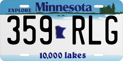 MN license plate 359RLG