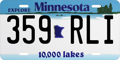 MN license plate 359RLI