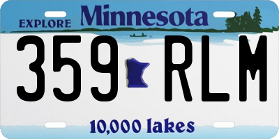 MN license plate 359RLM
