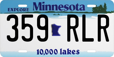 MN license plate 359RLR