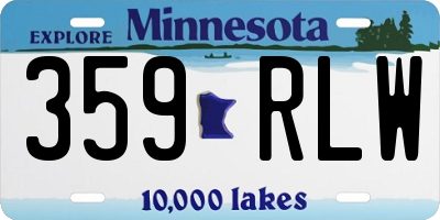 MN license plate 359RLW