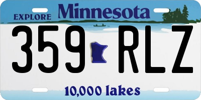 MN license plate 359RLZ