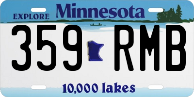 MN license plate 359RMB