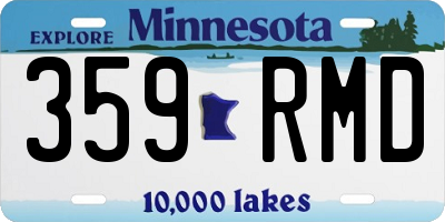 MN license plate 359RMD