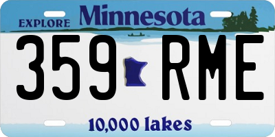 MN license plate 359RME