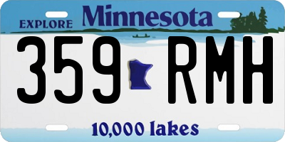 MN license plate 359RMH