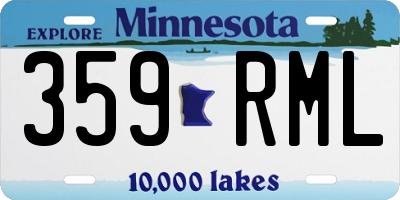 MN license plate 359RML