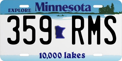 MN license plate 359RMS