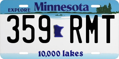 MN license plate 359RMT