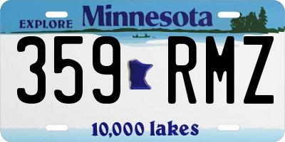 MN license plate 359RMZ