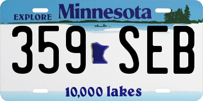 MN license plate 359SEB