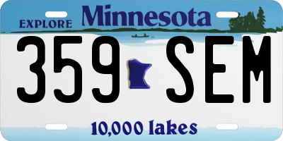 MN license plate 359SEM