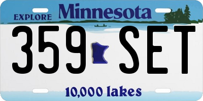 MN license plate 359SET