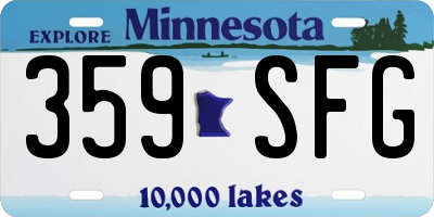 MN license plate 359SFG