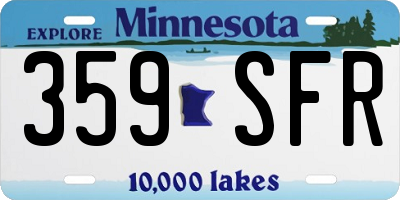 MN license plate 359SFR