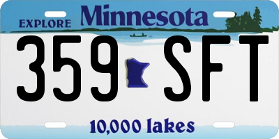 MN license plate 359SFT