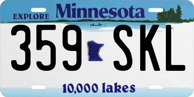 MN license plate 359SKL