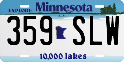 MN license plate 359SLW