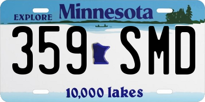 MN license plate 359SMD