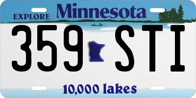 MN license plate 359STI