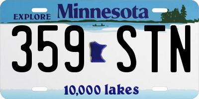 MN license plate 359STN