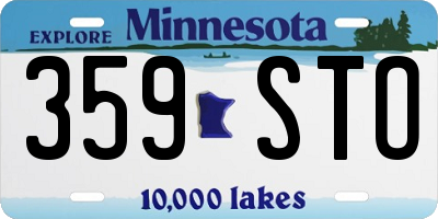 MN license plate 359STO
