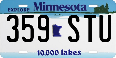 MN license plate 359STU