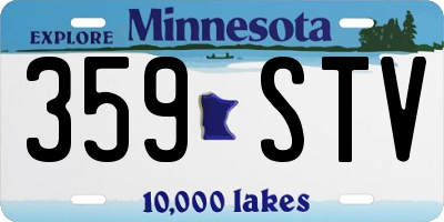 MN license plate 359STV