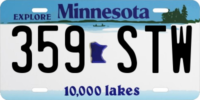 MN license plate 359STW