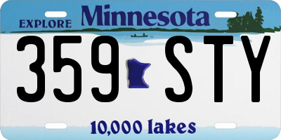 MN license plate 359STY